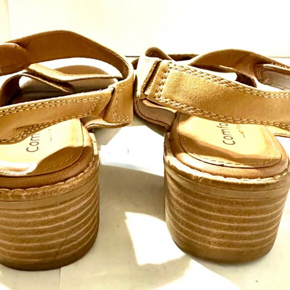 Comfortiva Womens Baja Leather Open Toe Casual Sandals metallic ginger Sz 8.5 W - Picture 4 of 7
